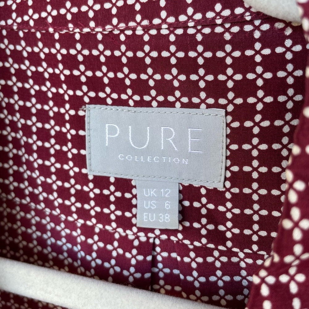 Pure Collection Silk Patterned Button Down - image 7